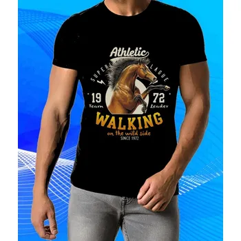 Chlapecké tričko tričko s koněm II černé XXL