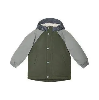 Kojenecká bunda LEOKID Zimní bunda Color Block Green Scape Vel. 18 - 24 měsíců (86)