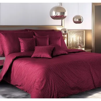 Povlečení Luxusní damaškové povlečení Industrial červené: 140x200cm, 70x90cm