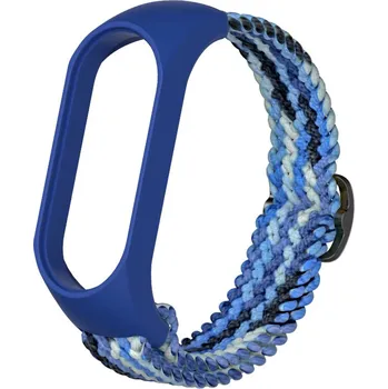 Pletený náhradní náramek Mi Band 5/6/7 Barva: Odstíny modré, Pro Přístroj: Xiaomi Mi band 5/6/7