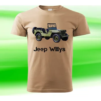 Chlapecké tričko vojenské tričko Jeep Willys MB 1943 146 (tričko s vojenskou technikou )