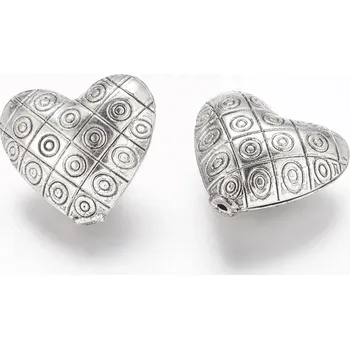 Korálek Kov 56 Srdce (22x19x10mm)
