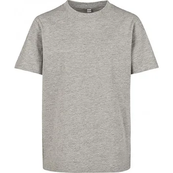 Build Your Brand Teplé dětské tričko ve zúženém a prodlouženém střihu 200 g/m Barva: šedá melír, Velikost: 146/152 BY116