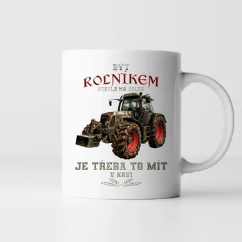 Žertovný předmět Být rolníkem nebyla má volba - hrnek