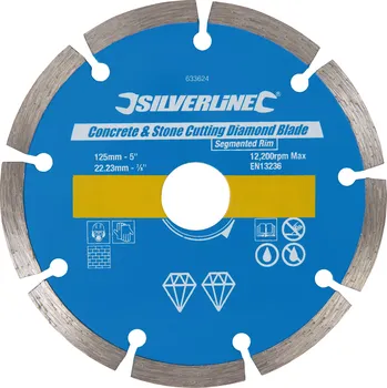 Řezný kotouč Diamantový kotouč segmentový 125 mm Silverline 633624