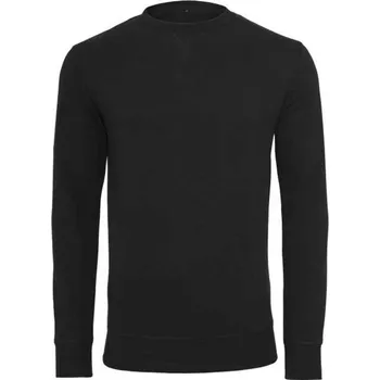 Pánská mikina Zpevněné tričko s dlouhým rukávem Build Your Brand 240 g/m Barva: Černá, Velikost: S BY010