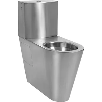 Klozet Sanela Nerezové kombi WC pro tělesně handicapované, spodní přívod vody SLWN 16, antivandal