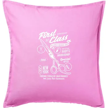 Polštář First Class Barber - Polštář 50x50 - 50x50 - Pouze potah ( Růžová )
