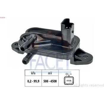 Čidlo automobilu Senzor, tlak výfukového plynu FACET 10.3316