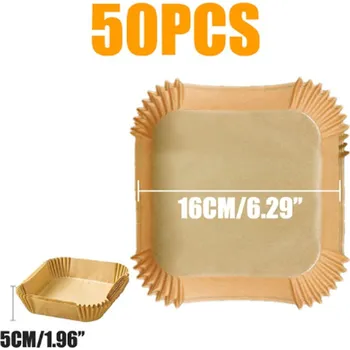 Pečicí papír (pergamenový) kulatý, čtvercový - 50 nebo 100 ks Barva: 50 ks čtvercové 16 cm