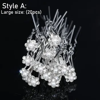 Elegantní svatební/plesová ozdoba do vlasů (zapichovací kvítky a perličky) Barva: 20pcs pins 2
