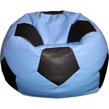 Obývací pokoj Sedací Vak Fotbalový míč 100 cm barevné provedení Toffel sedací vak míč: sv.modrá a černá