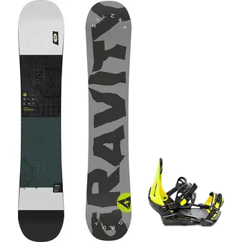 Snowboard Gravity snowboards Snowboard komplet Gravity Silent 24/25 + vázání S230 black/lime Velikost: 156 cm, Velikost vázání: M/L