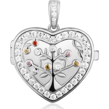 Přívěsek Stříbrný přívěsek medailon strom života v srdíčku