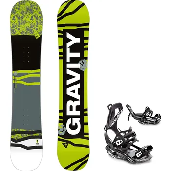 Snowboard Gravity snowboards Snowboard komplet Gravity Flash 23/24 junior + vázání Fastec FT360 black Velikost: 130 cm, Velikost vázání: S