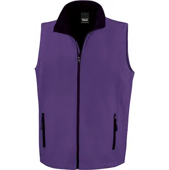 Result Core Hřejivá softshellová vesta s vnitřním microfleecem vhodná na potisk Barva: fialová - černá, Velikost: XL RT232