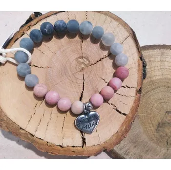 Náramek Minerální náramek S - Labradorit, křemen, rodochrozit - Dreamer 0001118