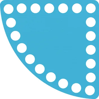 Nákupní košík WoodenPuzzle.cz Dno na háčkování - kruhová výseč - modré (různé velikosti) Velikost: 25 cm