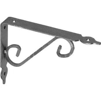 Držák na polici Mark WOZ 190 GS konzola dekorativní kovaná 190x140 gradovaná stříbrná