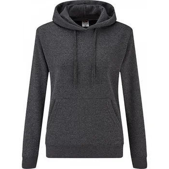 Dámská mikina Fruit of the Loom Dámská klokánka s kapucí bez zipu 80% bavlna Barva: šedá tmavá melír, Velikost: S F409