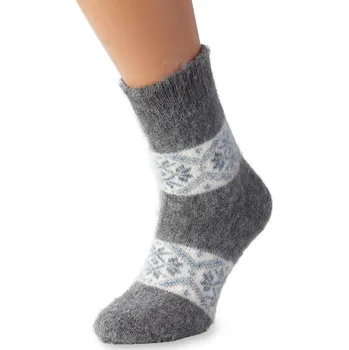 Pánské ponožky Wooline Hebké vlněné ponožky, hnědomodré vločky Velikost ponožek: EUR 43-45