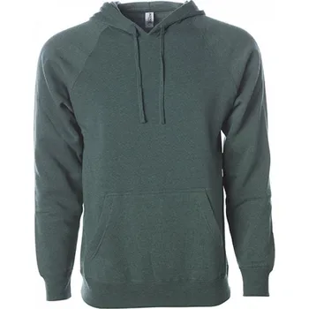 Pánská mikina Independent Úzká unisex raglánová mikina s kapucí ze směsového materiálu Barva: zelená mechová, Velikost: M NP305