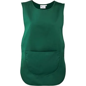 Kuchyňská zástěra Premier Workwear Dámský tabard s velkou nakládanou kapsou Barva: zelená lahvová (ca. Pantone 560), Velikost: XL PW171