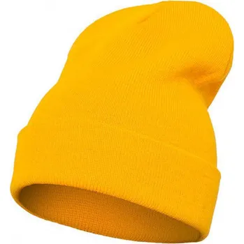 Čepice Flexfit Prodloužená silná ohrnovací beanie čepice Barva: Zlatá FX1501KC