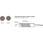 Ajax Frézovaný pilník plochý 300 mm, 30 × 7 mm, s přímými zuby, sek 3 286211373035