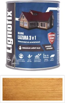 Lak na dřevo Stachema Lignofix tenkovrstvá lazura 3v1 600 ml