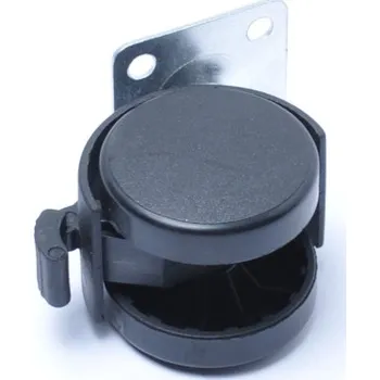 Pojezdové kolečko Kolečko pr.40 mm + plotnička s brzdou, černé