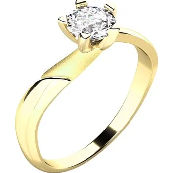 Prsten Zásnubní prsten žluté zlato 585/1000 zirkon ZP-10786-ZL-ZIR velikost 52