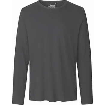 Pánské tričko Neutral Moderní pánské organické triko s dlouhými rukávy Barva: šedá uhlová, Velikost: M NE61050