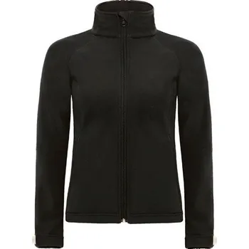 Dámská softshellová bunda B&C Voděodolná softshellová bunda s prodlouženými zády Barva: Černá, Velikost: S BCJW937