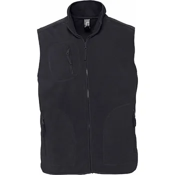 Pánská bunda Sol's Unisex norská fleecová vesta se třemi kapsami na zip Barva: šedá uhlová, Velikost: S L741