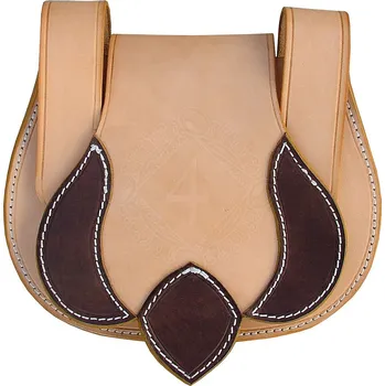 Špulák Kožená tašvice zdobená tmavou kůží