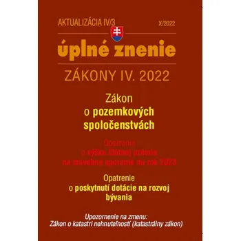 Umění Aktualizácia IV/3 2022 – bývanie, stavebný zákon