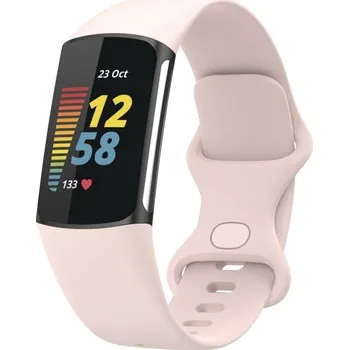VSECHNONAMOBIL 36006 BUTTERFLY Silikonový řemínek pro Fitbit Charge 5 růžový