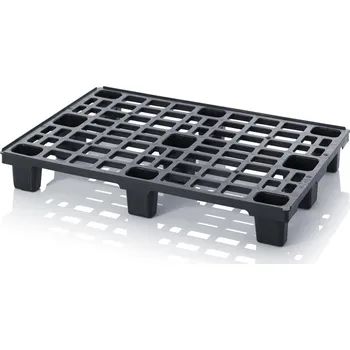 paleta ESD lehké palety s bezpečnostním okrajem 120 x 80 x 15,7 cm - Dopravní černá - materiál: ESD PP - ESD LP 1208