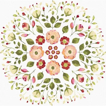 Diamondi Diamantové malování - KVĚTINOVÁ MANDALA Rozměr: 40x50 cm, Rámování: bez rámu a bez vypnutí plátna