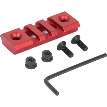 A.C.M. Hliníková odlehčená RIS lišta pro KeyMod předpažbí - 5cm, červená