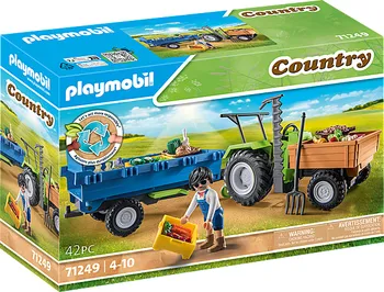 Stavebnice Playmobil Playmobil Country 71249 Traktor s přívěsem