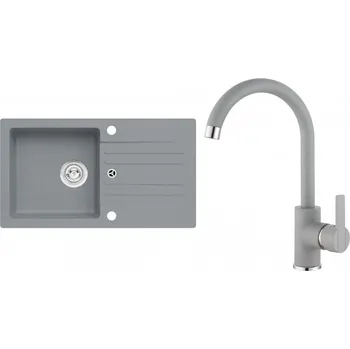 Granitový dřez Alveus Cortina 140 BETON Set - různé typy baterií Dřez / Set: Set, Baterie: Set Tonia běžová