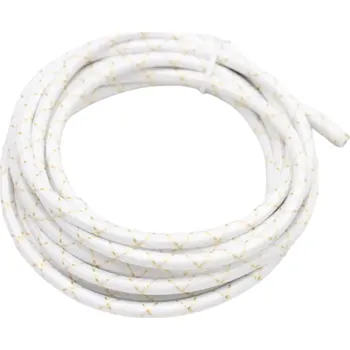 elektrický kabel Retro kabel kulatý, vodič s textilním obalem 2x0.75mm², bílo-zlatý