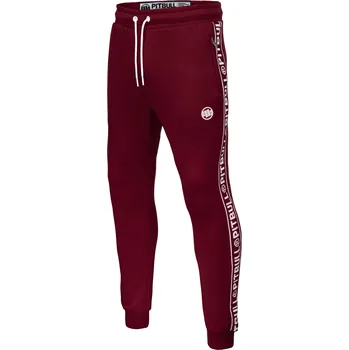 PitBull West Coast - pánské tepláky TAPE LOGO burgundy 2XL