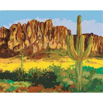Hračka Diamondi Diamantové malování - ARIZONSKÁ POUŠTNÍ KRAJINA Rozměr: 40x50 cm, Rámování: bez rámu a bez vypnutí plátna