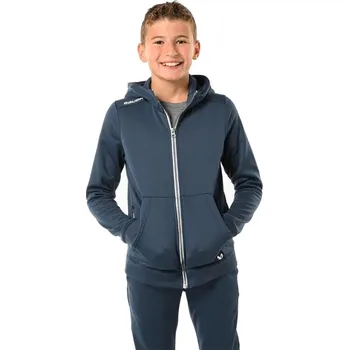 Pánská mikina Mikina Bauer Team Fleece Zip YTH, Dětská, tmavě modrá, XL Bauer