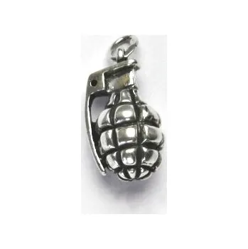 Přívěsek Stříbrný přívěsek granát - P289 (Stříbrný 3D granát)