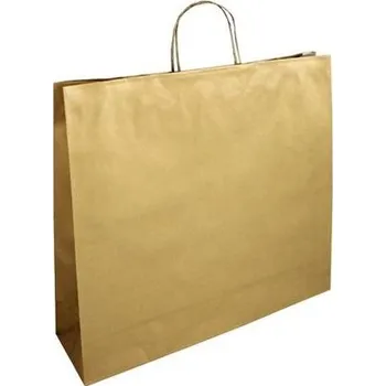 Papírová taška zlatá Mat Oro 550x150x490 mm s krouceným uchem