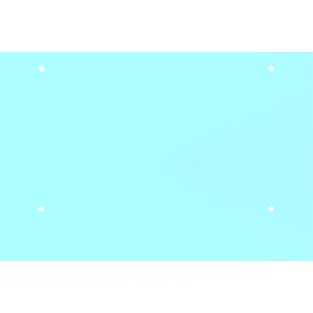 Stříška nad vchodové dveře transparentní ESG / VSG sklo na přístřešek, 850 x 1250 mm, tl.10,76 - rozměr 850 x 1500 mm, tloušťka 10,76 mm, s folií a čtyřmi výřezy na držáky, průměr otvorů 25 mm